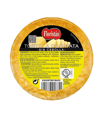 Tortilha de batata sem cebola em formato mni