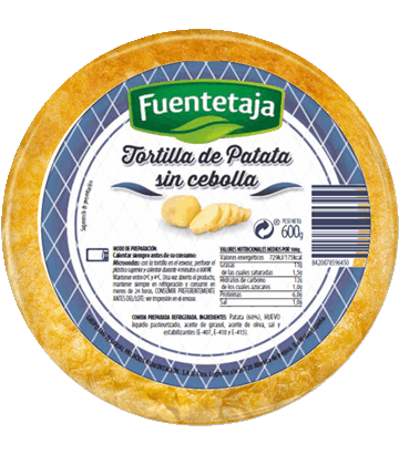 Tortilha de batata fresca sem cebola mdia